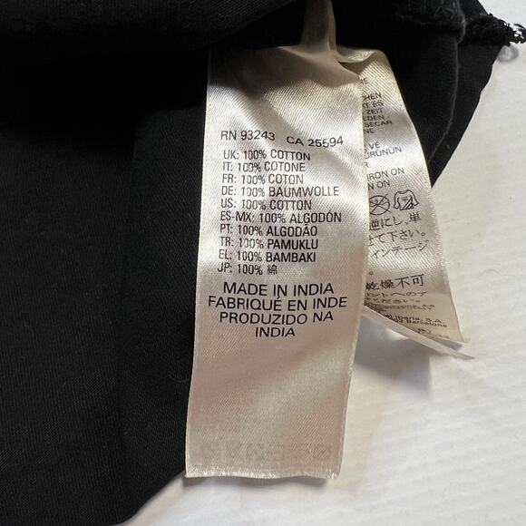 Diesel Black T Shirt Womens Size Medium Distressed Ripped Slashed Rocker Top - Picture 10 of 11